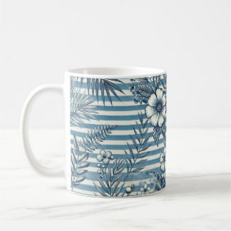 Blossom Stripes Design Café Mug
