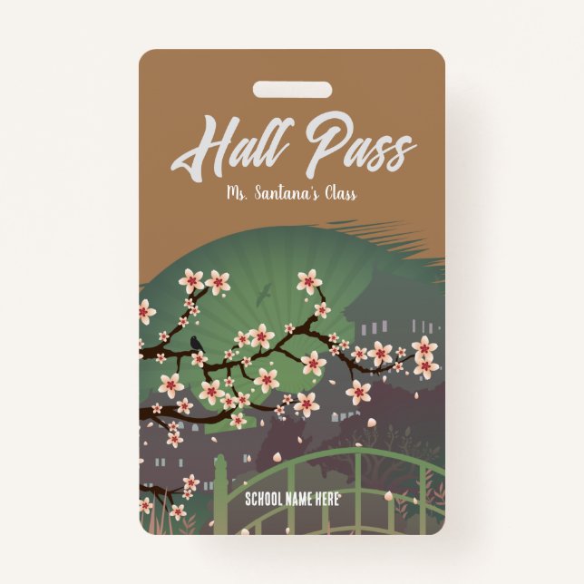Blossom Sundown Hall Pass Badge (Front)