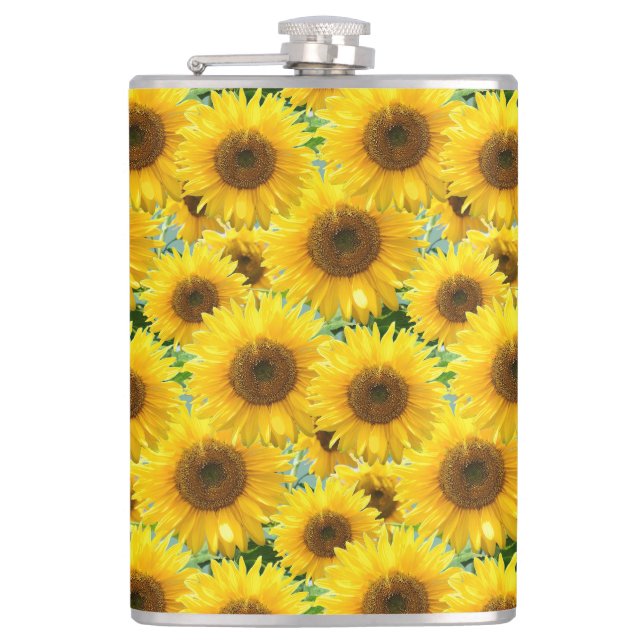 Blossom Sunflowers Hip Flask (Front)