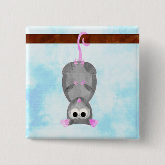 Blossom the Possom 2 Inch Square Button