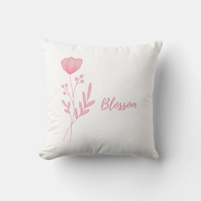 Blossom Throw Pillow (Front)