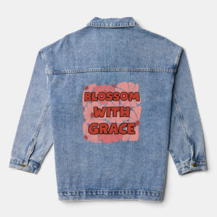 blossom with grace pink wildflower denim jacket