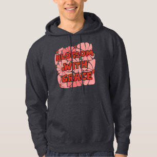 blossom with grace pink wildflower hoodie