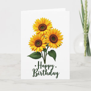 Blossomed Trio Birthday Card