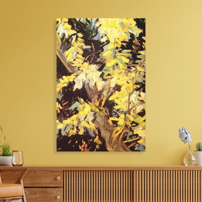 Blossoming Acacia Branches by Vincent van Gogh Canvas Print (Insitu(LivingRoom))