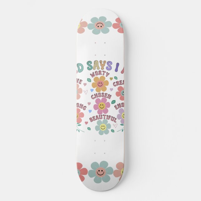 Blossoming Affirmations- Add Skateboard (Front)