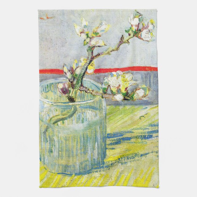 Blossoming Almond Branch by Vincent van Gogh Kitchen Towel (Vertical)