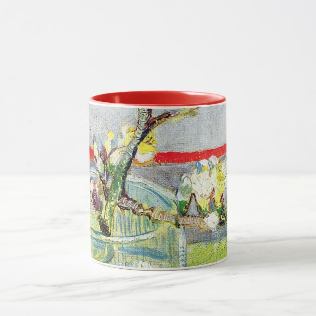 Blossoming Almond Branch by Vincent van Gogh Mug (Center)