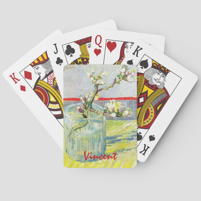 Blossoming Almond Branch by Vincent van Gogh Playing Cards (Back)