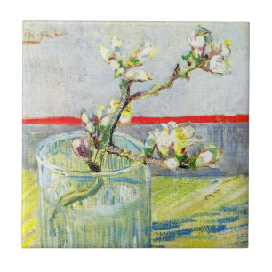 Blossoming Almond Branch by Vincent van Gogh Tile