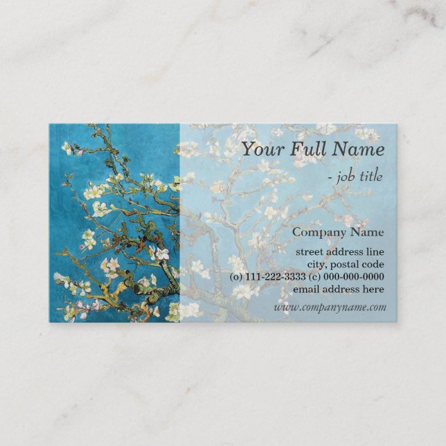 Blossoming Almond Tree by Vincent van Gogh. Business Card (Front)