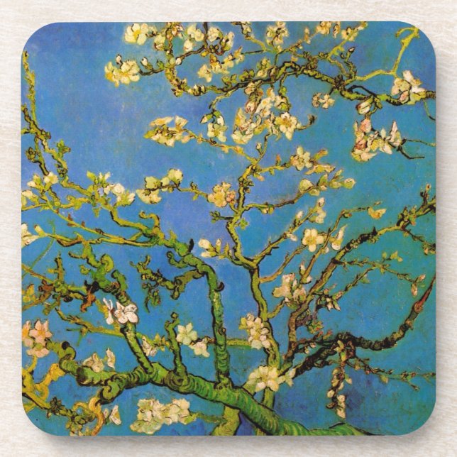 Blossoming Almond Tree by Vincent van Gogh Coaster (Front)
