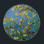 Blossoming Almond Tree by Vincent van Gogh Dartboard<br><div class="desc">Blossoming Almond Tree by Vincent van Gogh is a vintage fine art post impressionism still life floral painting featuring blooming flowers on the branches of an almond tree in a garden. The blue sky is in the background. About the artist: Vincent Willem van Gogh (1853 -1890) was one of the...</div>