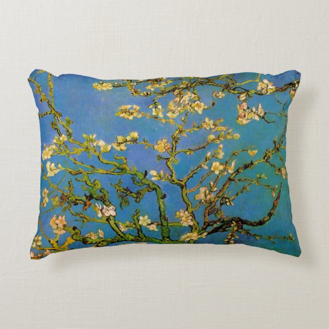 Blossoming Almond Tree by Vincent van Gogh Decorative Pillow (Front)