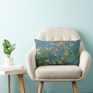 Blossoming Almond Tree by Vincent van Gogh Lumbar Pillow