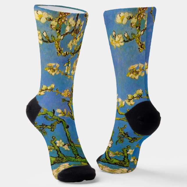 Blossoming Almond Tree by Vincent van Gogh Socks (Angled)