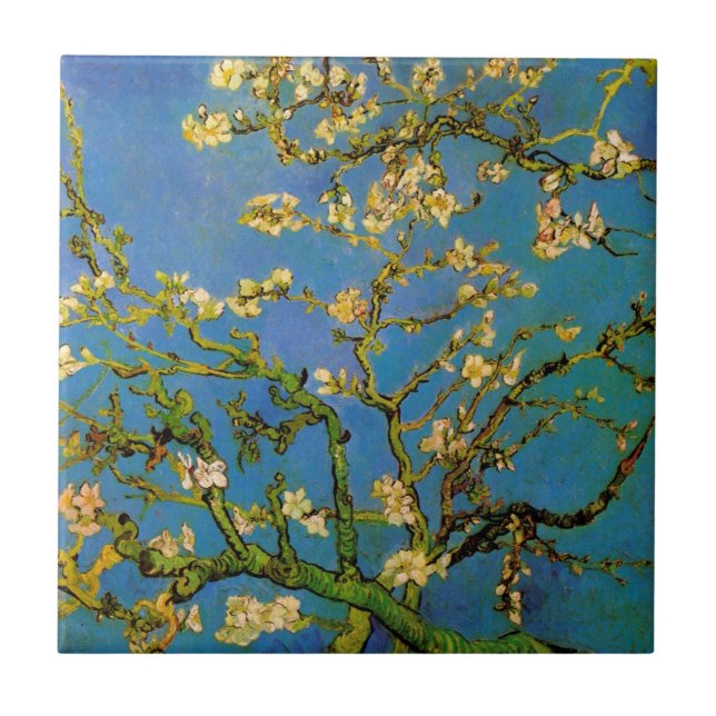 Blossoming Almond Tree by Vincent van Gogh Tile (Front)