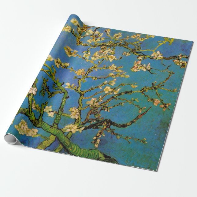 Blossoming Almond Tree by Vincent van Gogh Wrapping Paper (Unrolled)