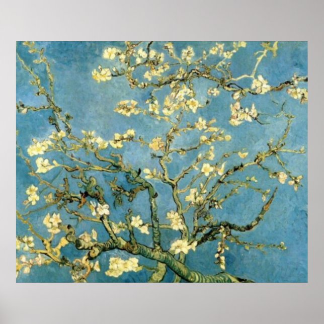 Blossoming Almond Tree Post-Impressionist Poster (Front)