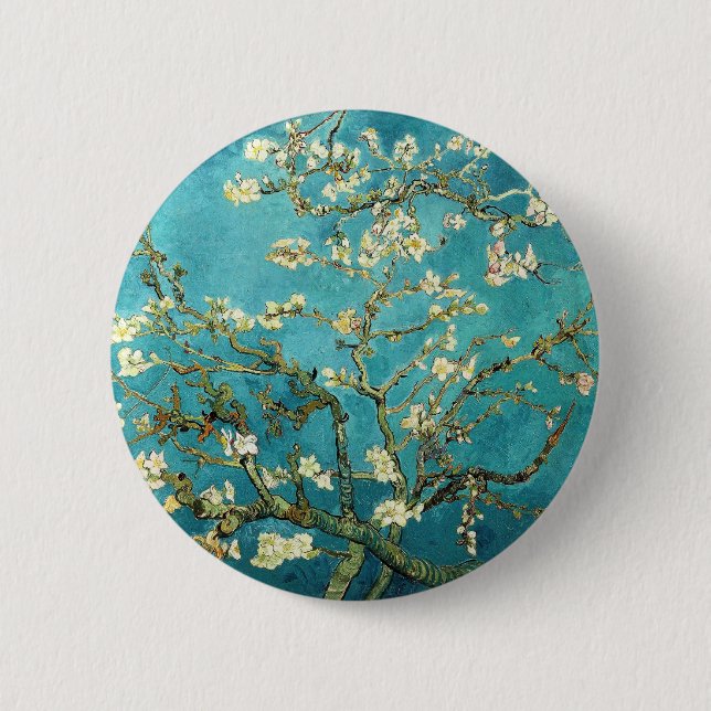 Blossoming Almond Tree - Vincent Van Gogh 2 Inch Round Button (Front)