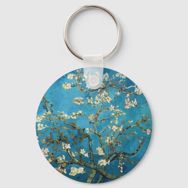 Blossoming Almond Tree Vincent van Gogh Keychain (Front)
