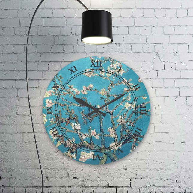 Blossoming Almond Tree Vincent van Gogh Large Clock (Creator Uploaded)