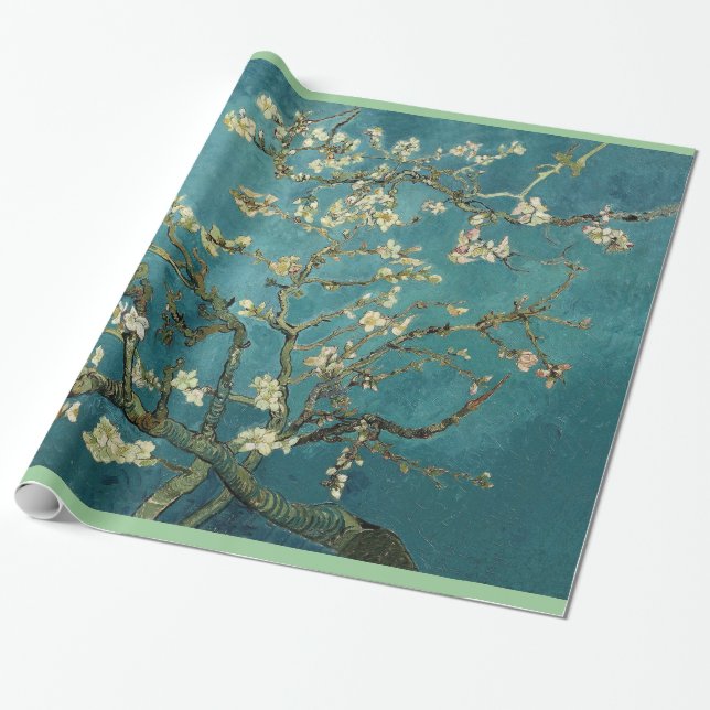 Blossoming Almond Tree, Vincent van Gogh Wrapping Paper (Unrolled)