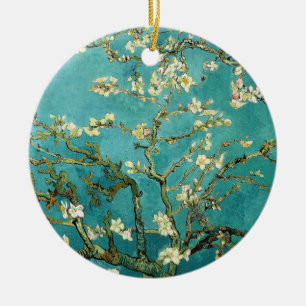 Blossoming Almond Tree Vintage Floral Van Gogh Ceramic Ornament