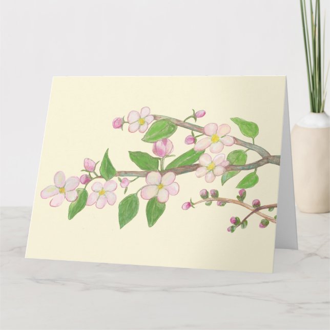 Blossoming Apple Tree Branch  Card (Front)