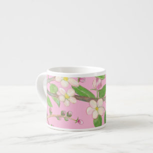 Blossoming Apple Tree Branch Pastel Pink Espresso Cup