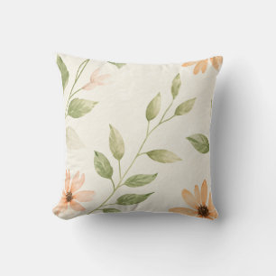 "Blossoming Beauty – Floral Pattern Square Pillow" Throw Pillow