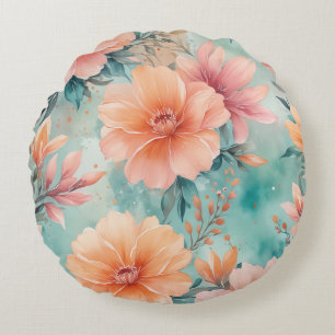 Blossoming Beauty Round Pillow