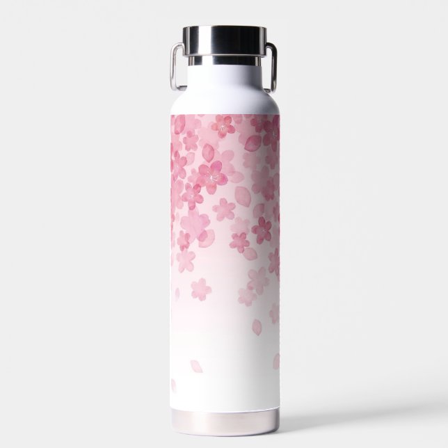 Blossoming Beauty: Sakura Floral Bottle (Front)