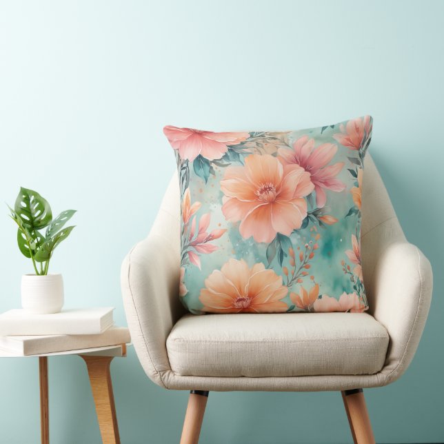 Blossoming Beauty Throw Pillow (Chair)