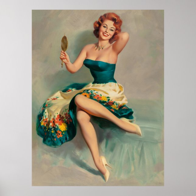 Blossoming Beauty Woman Pin Up Poster (Front)