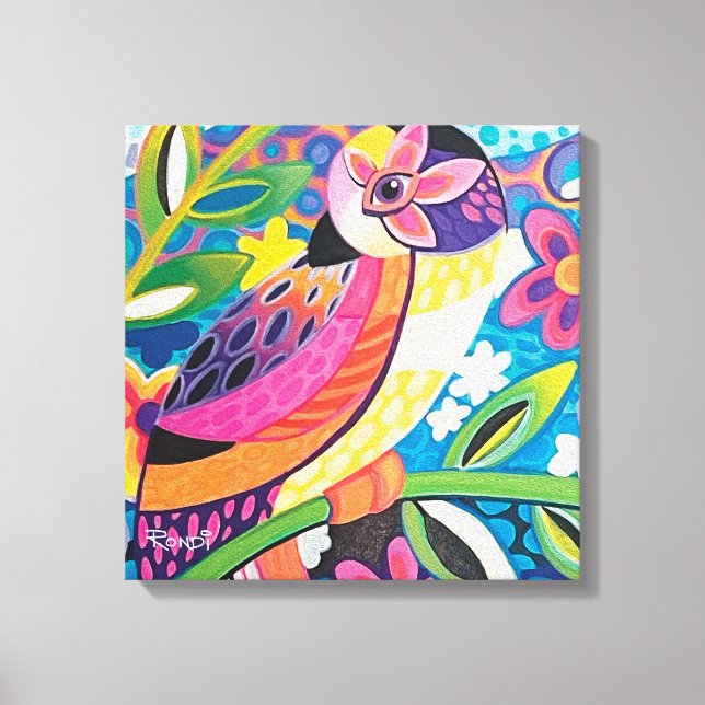 Blossoming Birdsong Canvas Print (Front)