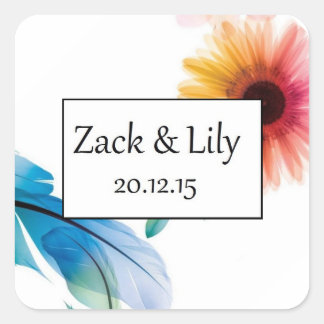 Blossoming Bloom Wedding Sticker