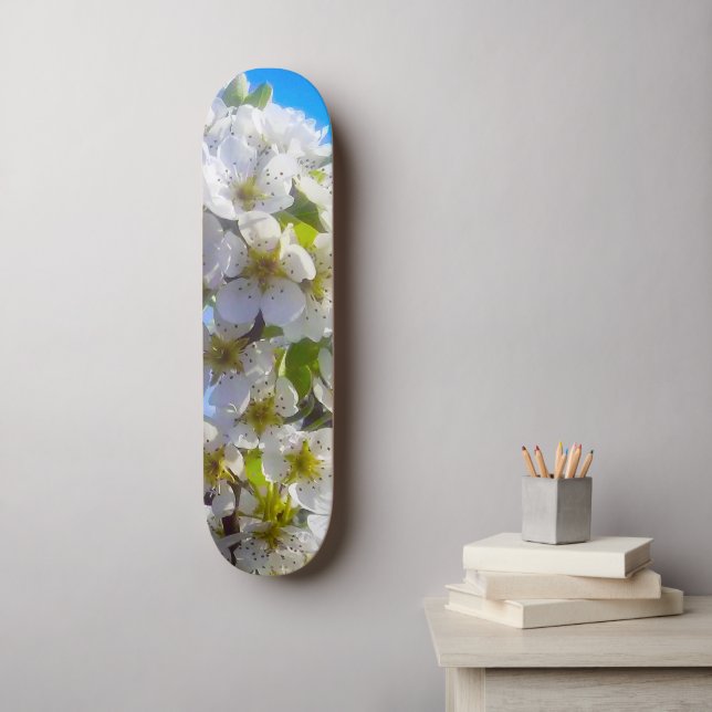  Blossoming branch of a pear Skateboard (Wall Art)