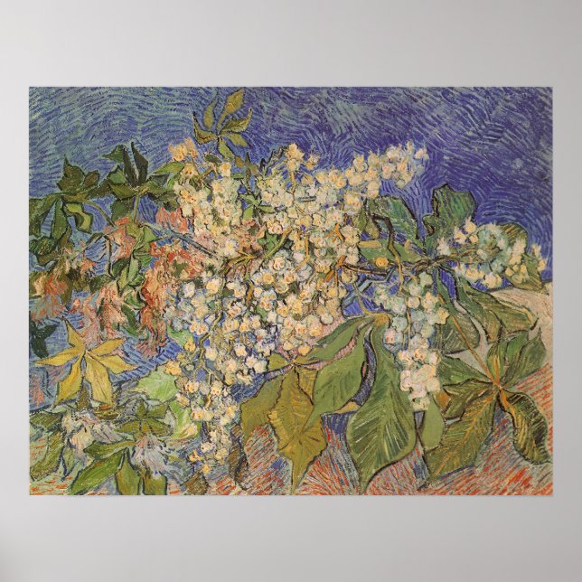 Blossoming Chestnut Branches by Vincent van Gogh Poster (Front)