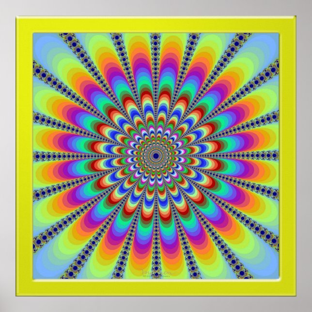 Blossoming Colour Flowers Poster (Front)