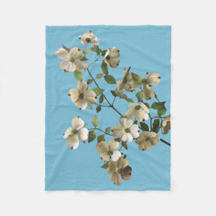 Blossoming Dogwood Tree Branch Fleece Blanket