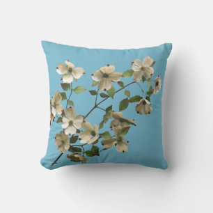 Blossoming Dogwood Tree Throw Pillow