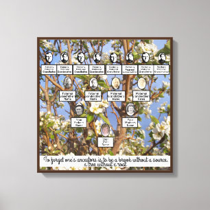 Blossoming Family Tree Four Generations Canvas Art