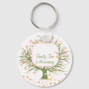 Blossoming Family Tree Keychain