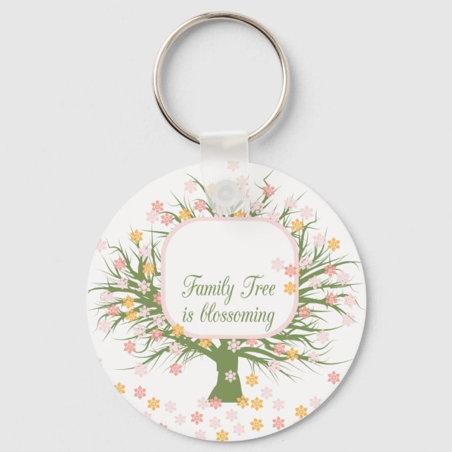 Blossoming Family Tree Keychain (Front)