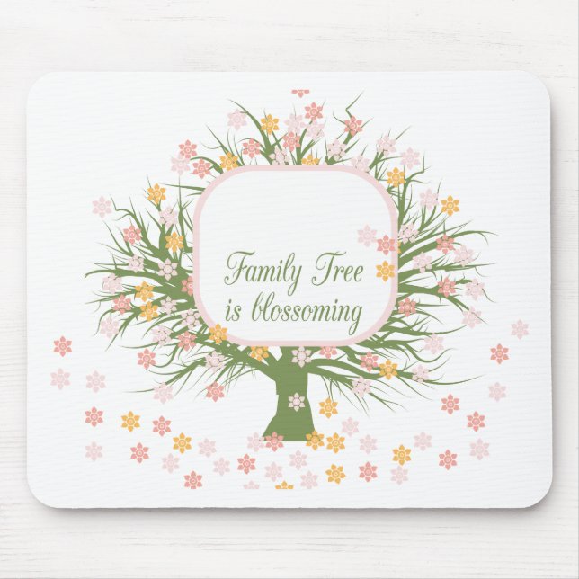 Blossoming Family Tree Mouse Pad (Front)