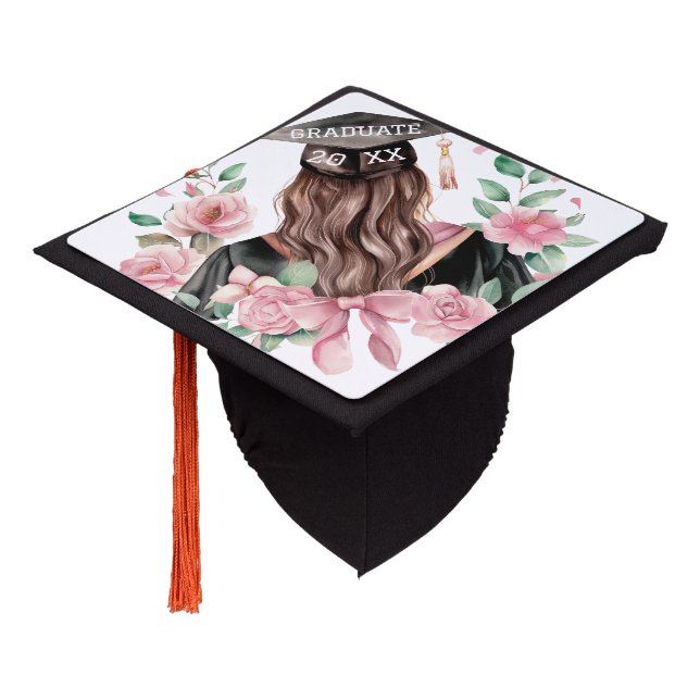 Blossoming Future Graduation Cap Topper (Angled)