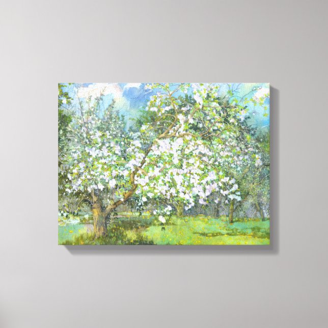 Blossoming garden canvas print (Front)