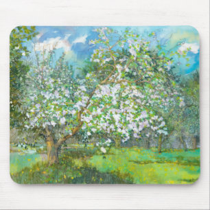 Blossoming garden mouse pad