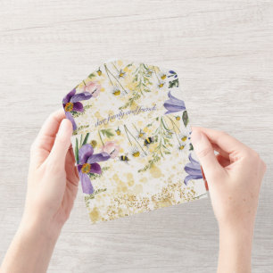 Blossoming Harmony: Spring Serenade Wedding  All In One Invitation